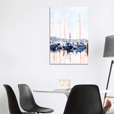 " Watercolor Boat Club II " by Emma Scarvey Painting Print