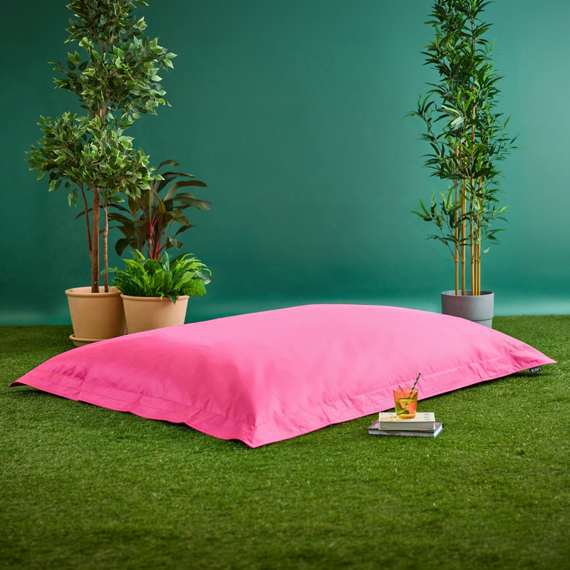 Bazaar Bag Water-Resistant XL Floor Cushion Bean Bag, Pink