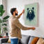 Bear in Abstraction Modern - Wrapped Canvas-171768045-171768055