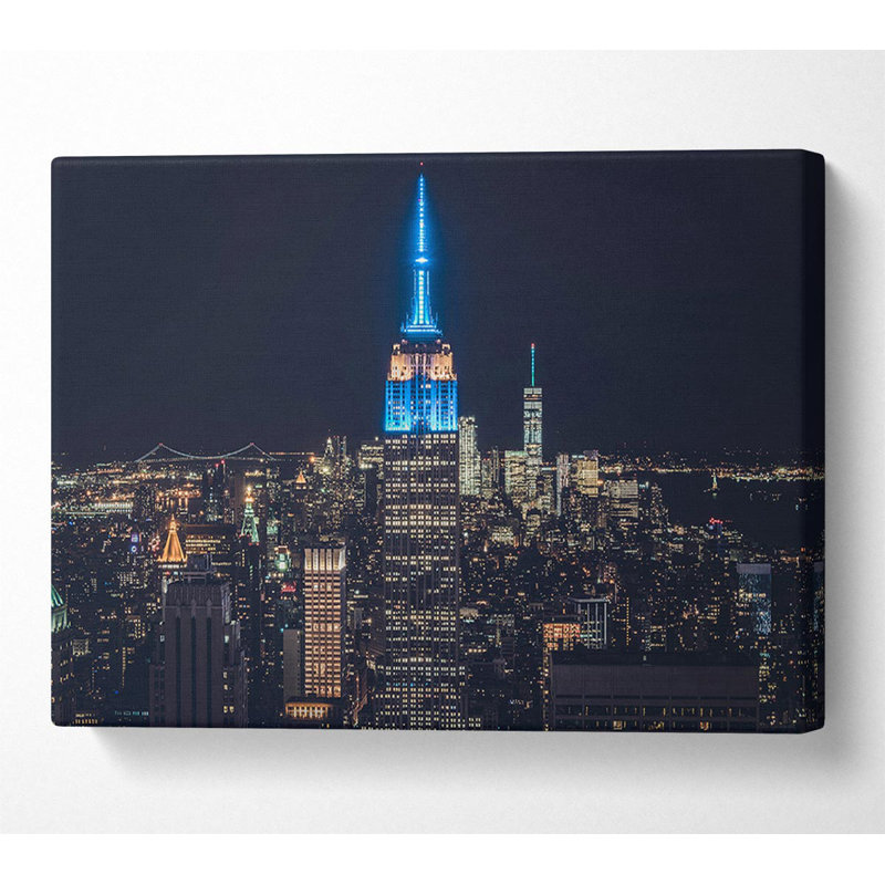 Lighting Up The Building - Wrapped Canvas Print, 66cm H x 106.6cm W