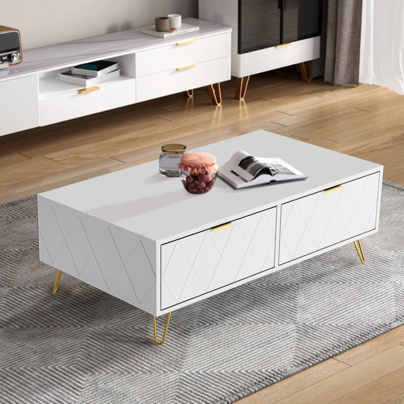 Joliet Coffee Table, White