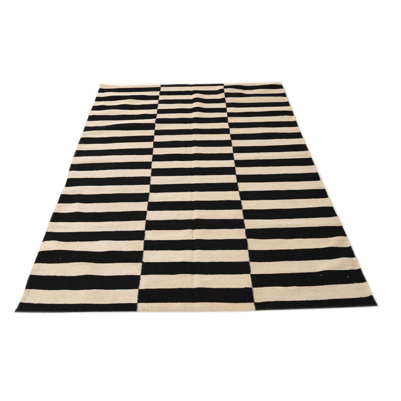 Tapis noir et blanc Jessen