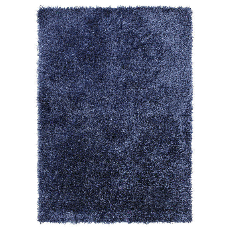 Cool Glamour Tufted Blue Rug, Rectangle 140 x 200cm