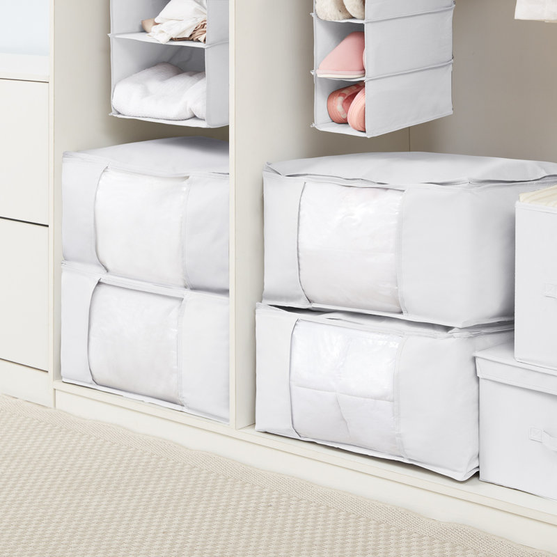 Jumbo Storage With Clear View 4-Pack - White, White
