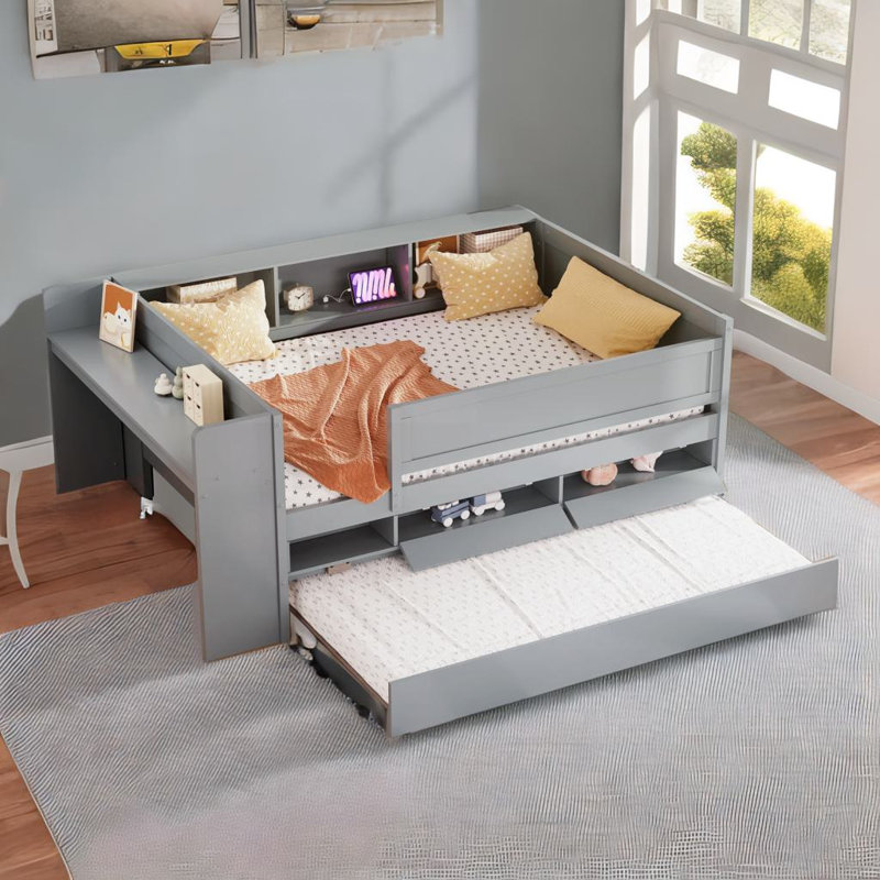 Lit de jour simple multifonctionnel, Gris