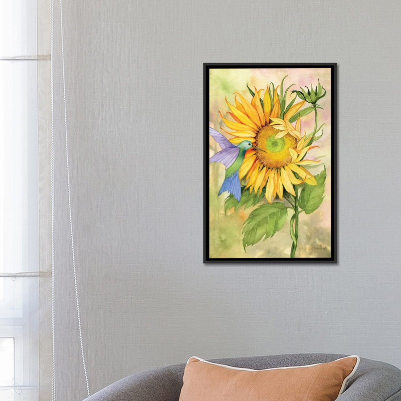 « summer fun oiseau », impression sur toile, H 18 po x l 12 po x P 1,5 po, Toile tendue, Pas de tapis