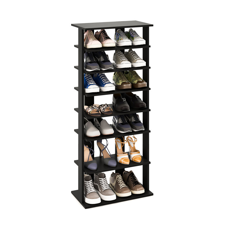 14 Pair Shoe Rack, Black