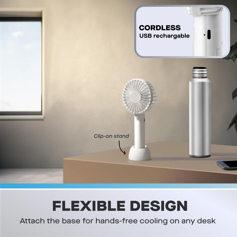 Daewoo Mini Handheld Fan With Stand
