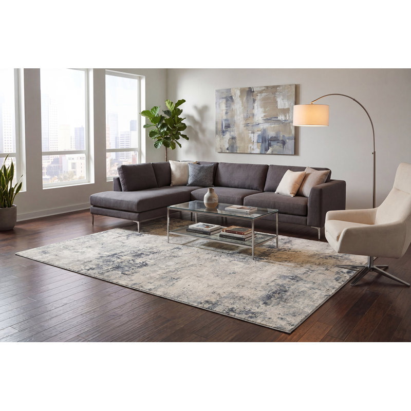 Maurin Abstract Indoor Rug, Rectangle 9'2" x 12'10"