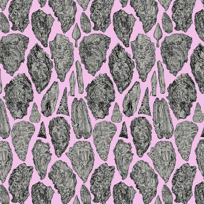 Native Tools, Gray on Bubblegum, Non-Woven