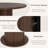 47”-63” Extendable Round Dining Table For 4-8, Oval Kitchen Dining Room Table With Storage, Mid Century Modern Pedestal Dinner Table, Walnut Brown-681977972