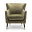 Ghita Quilted Accent Velvet Wingback Chair-118510855