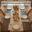 Solid Wood Top Metal Base Dining Table
