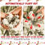 Flocked Pre-Lit Christmas Tree With UL Warm White Lights, PVC Tips, Auto-Unfold Memory Wire, Easy Assembly & Stable Metal Stand – Snowy Holiday Decor-122129442