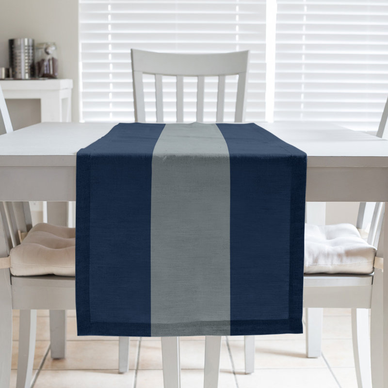 New Orleans Football Stripes Table Runner, 72" x 16", Polyester, Dallas Football Stripes Navy Blue