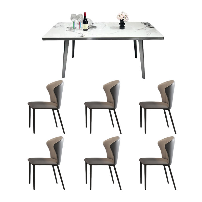 La table de salle à manger en pierre est assortie au confort, 29.52"H x 70.86"L x 35.43"W