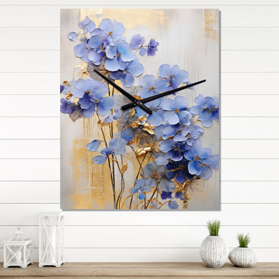 Dusen - Violets Wall Clock