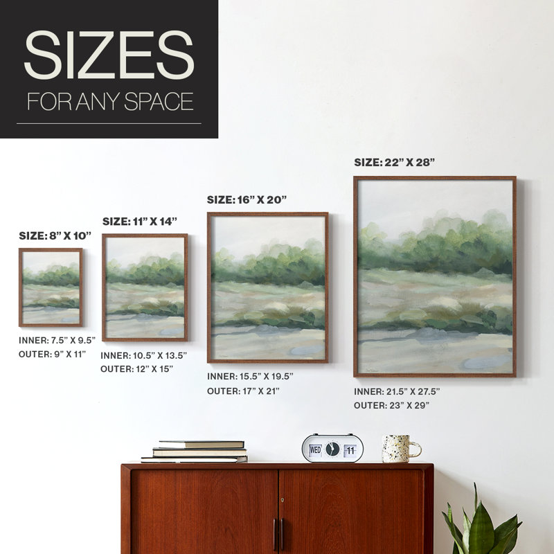 «Faded Morning I», reproduction encadrée - bois massif, H 21 po x l 17 po, Noyer