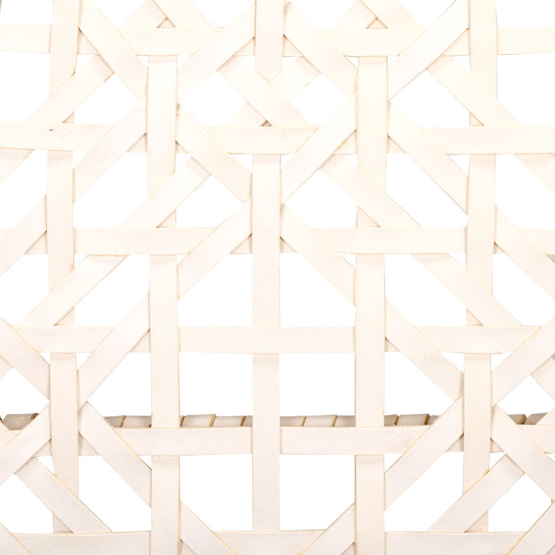 Joshelin Leather Armchair, White, Natural