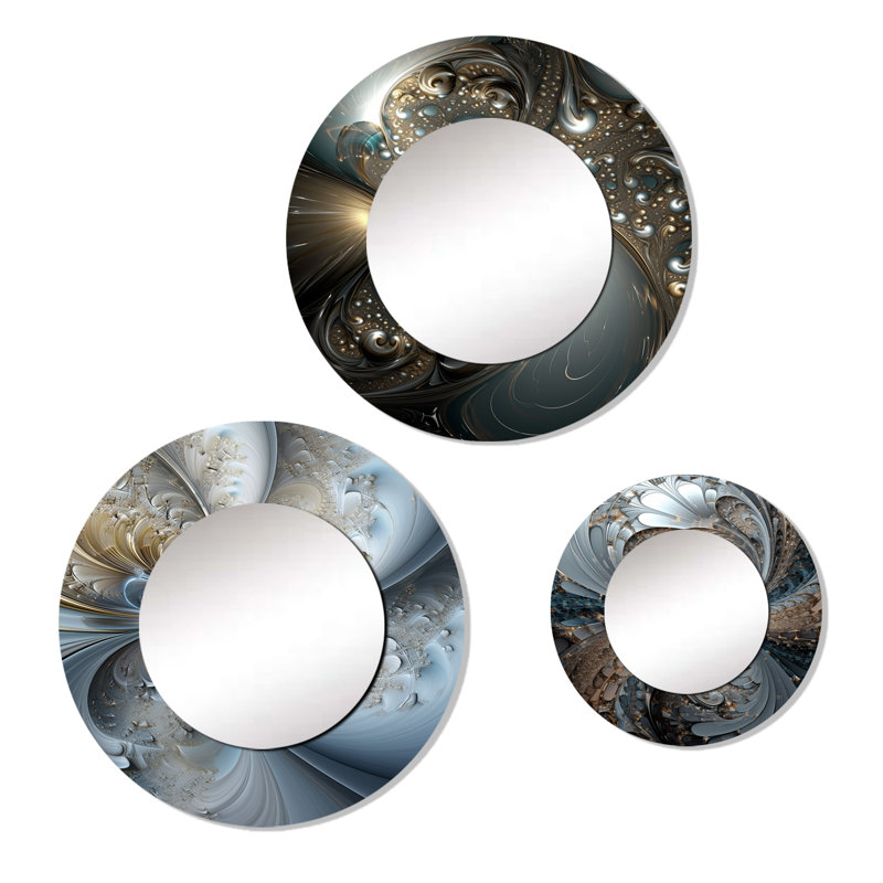 Eliabeth Metal Round Mirror