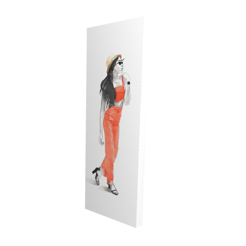 «Strike the Pose», toile tendance rouge - décoration intérieure