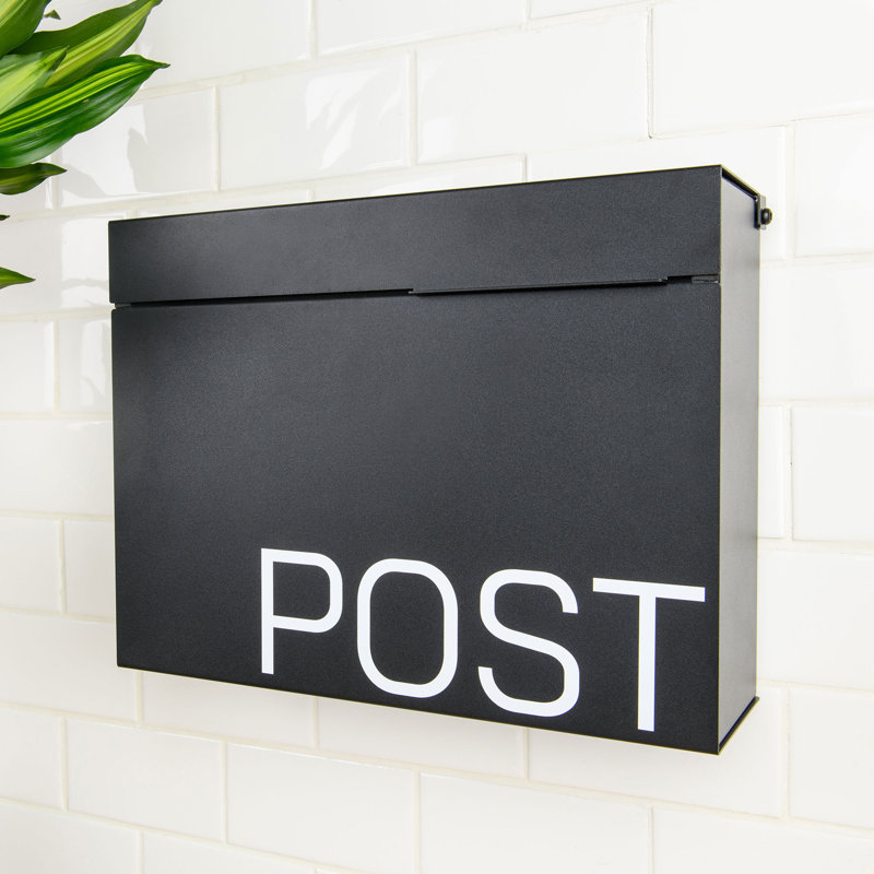 Boîte aux lettres murale, Noir 1, H 11 po x l 14,6 po x P 4,50 po