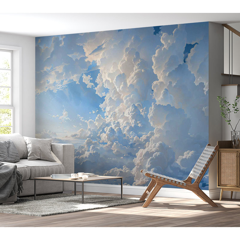 Murale paysage pelez et collez - Secrets of the Clouds, L 154 po x L 110 po