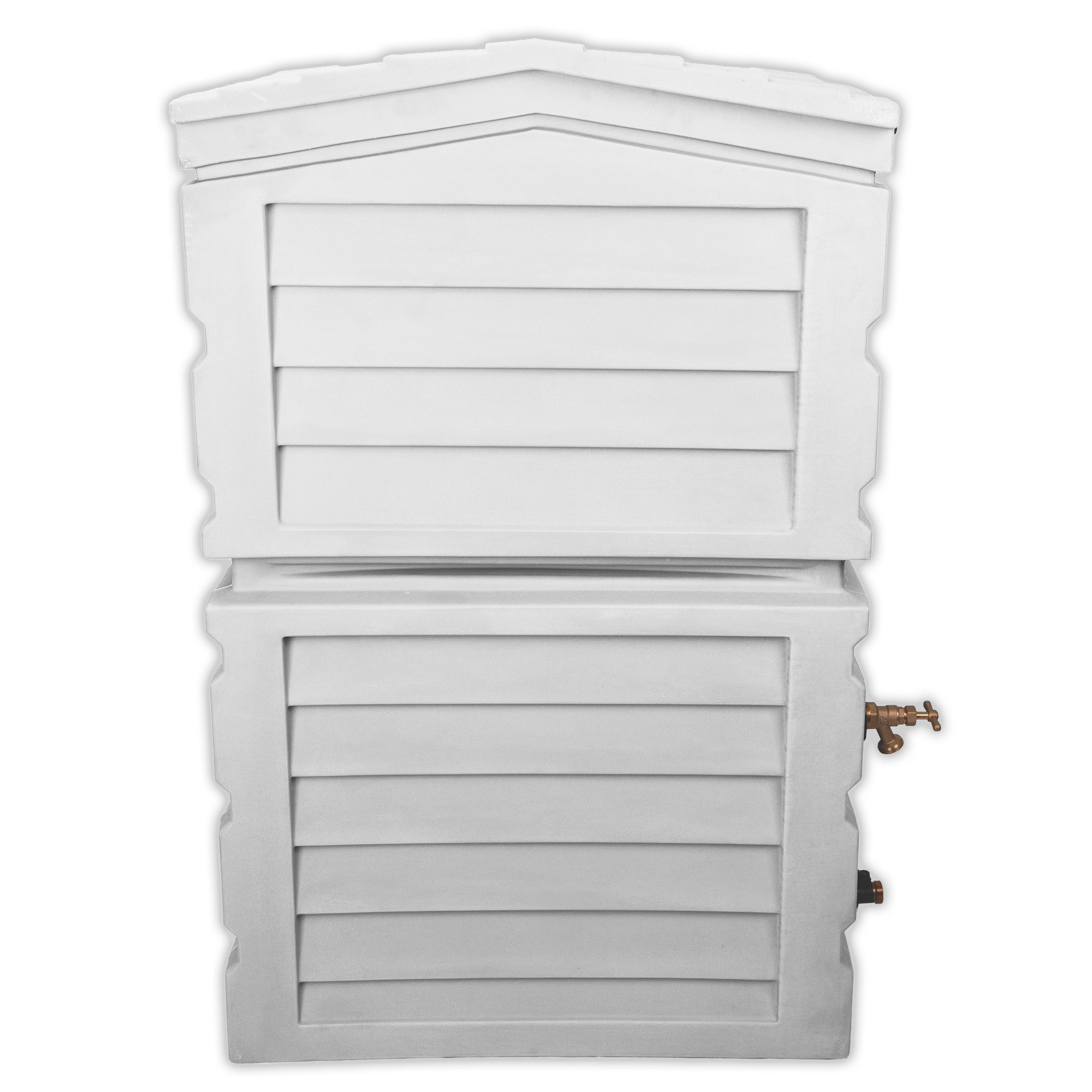 RTS Companies 25 Gal. Weather Resistant Plastic Drainable Rain Barrel ...