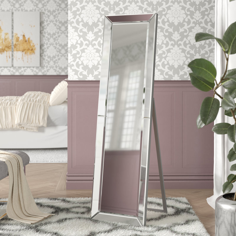 Chauncey 64" Stand Mirror - Silver