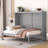 Full Size Gray Murphy Bed Wall Bed