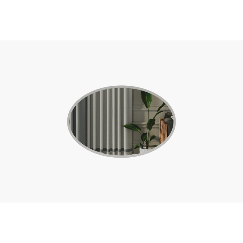 Élégant miroir mural 23,6 po x 35,4 po x 0,9 po | 100% panneau de fibres à densité moyenne avec finition écologique Flotale-E | Design blanc moderne, parfait pour la décoration intérieure et rehaussant la lumière dans n'importe quelle pièce | Ajout élégant et fonctionnel