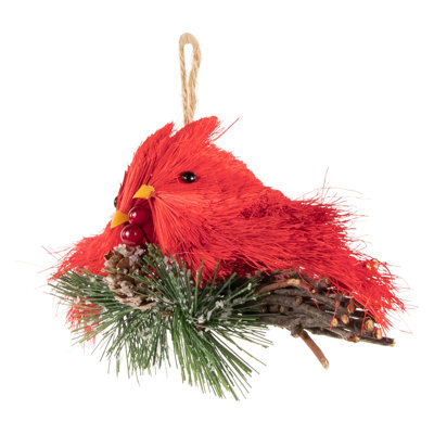 Double Cardinal Holiday Shaped Ornament