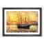 Ship at Sunset in Abstract - Picture Frame Painting Print-55764529-55764528