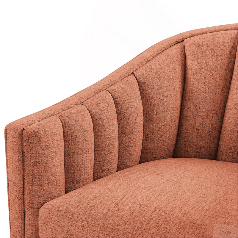 Fauteuil d'appoint pivotant avec jupe Solitude, Coral