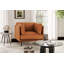 Fauteuil d'appoint en cuir Chloe, cognac