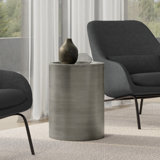 Corbin 17"W Metal Industrial End Table with Hammered Texture, Assembled