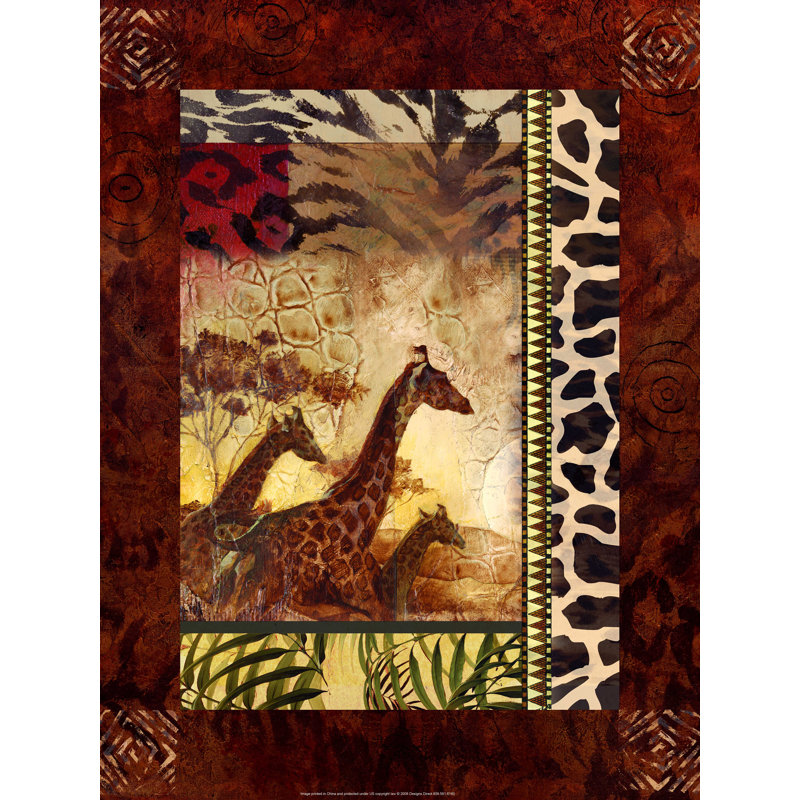 Girafes de la jungle africaine 2, H 16 po x l 12 po x P 1,25 po