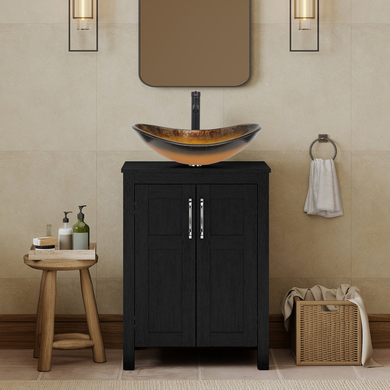 Ensemble de meuble-lavabo simple 24 po Alarna, Jaune