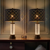 Annora 26" Crystal Table Lamp Set With Night Light And USB Ports