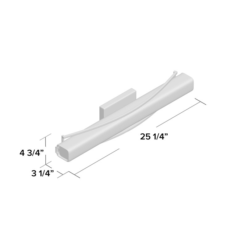 Barre d'éclairage de salle de bain 1 lumière à DEL à intensité variable Allsun, Nickel brossé
