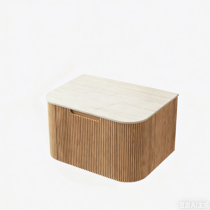 Armoire murale avec 1 tiroir, 24", Bois naturel