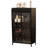 4-Tier Display Cabinet with Open Shelves