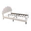 Adreon 135*190cm Double Upholstered Velvet Bed Frame, with Adjustable Chic Petal Headboard-1825078329
