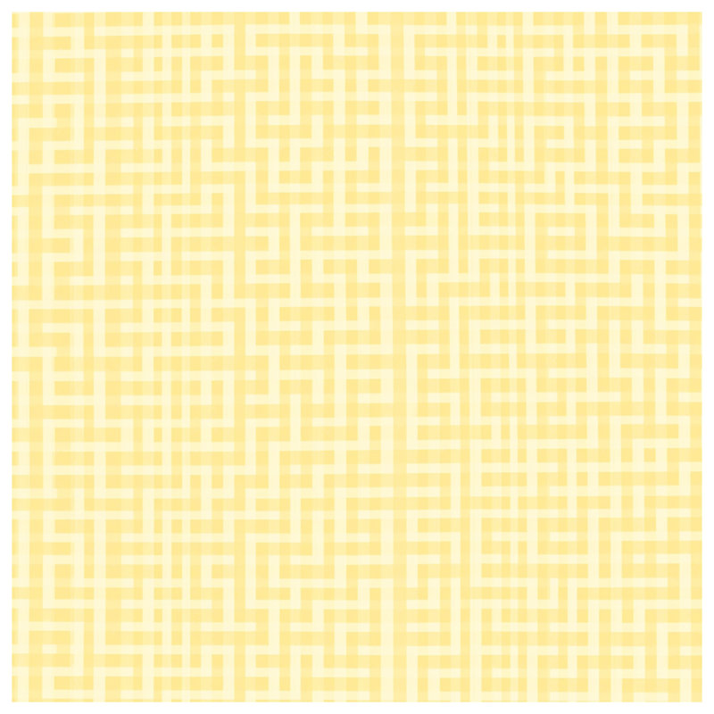Tapisserie murale jaune labyrinthe géométrique - décoration murale labyrinthe, H 68 po x l 80 po avec 4 œillets