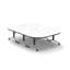 Ensemble de table rectangulaire modulaire avec roulettes et chaise modeste 72 po
