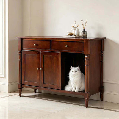 Navy Cat House Storage Cabinet