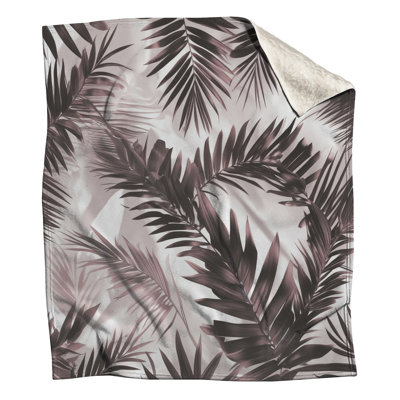 Couvertures à motif de feuilles de palmier