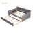 Full Size Upholstered Daybed with Drawers & Wood Slat Support – Velvet Sofa Bed for Storage & Kids Room, Gray-118473463-118473464