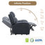 Genuine Leather Zero Wall Power Recliner with Adjustable Headrest-252980487