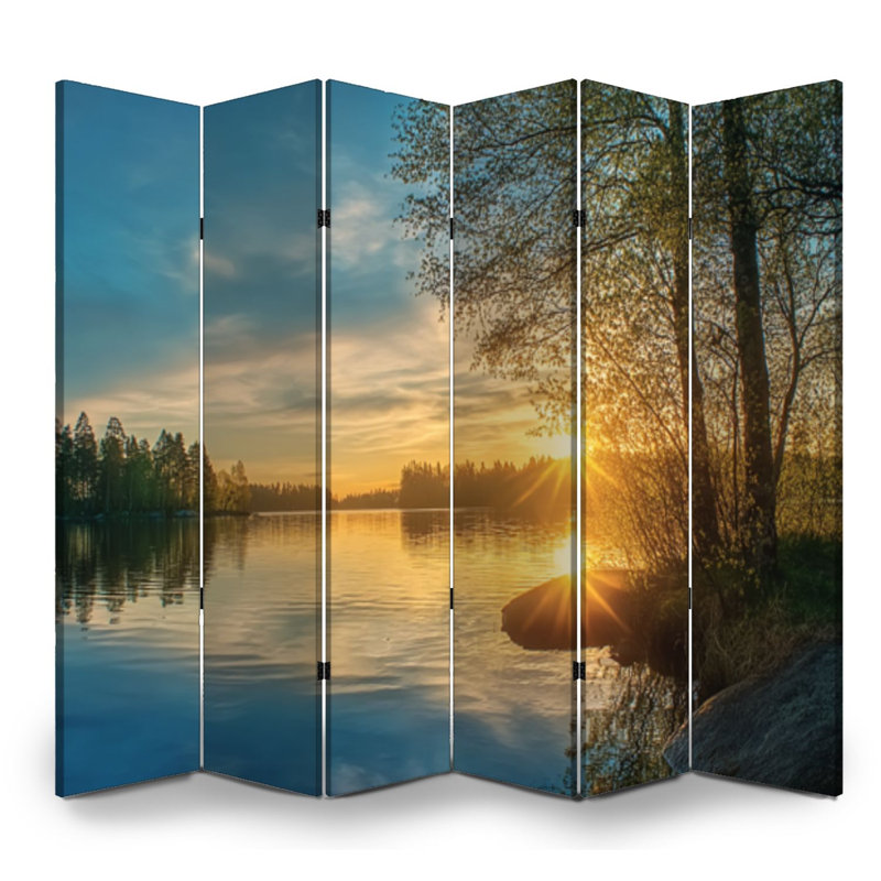 Cloison pliante 6 panneaux paravent Royal Autumn, 6, H 71 po x l 96 po x P 1 po